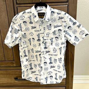 Small Baseballism Babe Ruth short sleeve button up.